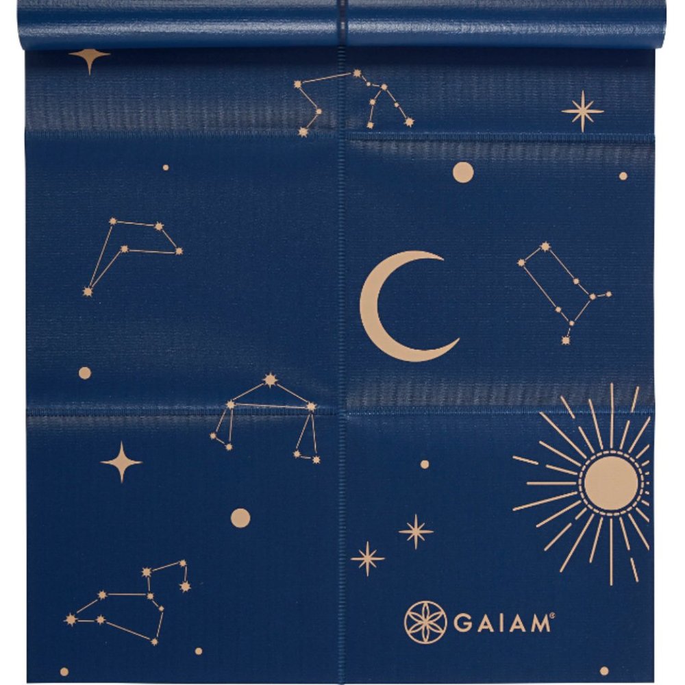 Gaiam Foldable MIDSUMMER NIGHTS Super Compact Yoga Mat NIP